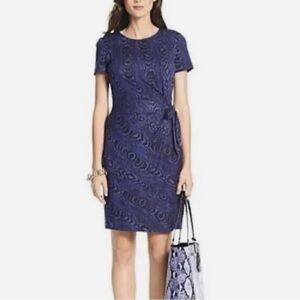 Diane von Furstenberg Zoe Faux Wrap Dress Silk Jersey | Grain Shadow | Size 6